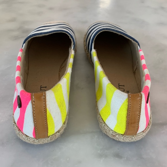 Walnut Melbourne Neon Striped Espadrilles. 6 - Picture 5 of 10